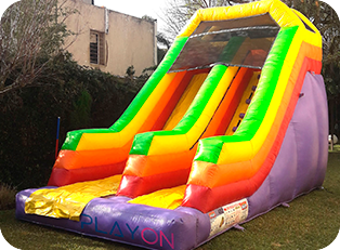 alquiler de inflable tobogan, grande, gigante